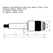 Tap Collet Chuck Holder For CNC Machining Centers 40CR MT4-GT12-110L