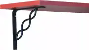 Scroll Style Decorative Shelf Bracket, 6-Inch, Black