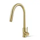 ACA Brass Yellow Gold Pull Out Swivel Spout Basin Faucet Kitchen Sink Mixer Tap