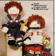 Woodcraft Patterns Lollipop Kids Workshoppe Originals 17" Wooden Dolls to Make