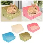 Rabbit Litter Pan Pet Toilet Pee Pan Tray Anti Splashing Cage Toilet Bedding Box