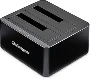 StarTech SDOCK2U33V Dual Bay SATA HDD Docking Station - for 2 x 2.5/3.5" SATA SSD/HDD - Hot Swap - Hard Drive Docking Station - SSD Dock, Black