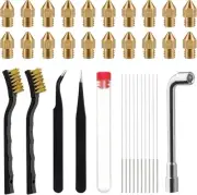 Ender 3 Nozzles 0.4MM,20Pcs 3D Printer Nozzle Wrench Maintenance Kit
