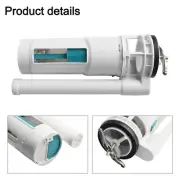 Dual Flush Valve with Chrome Oval Button for Adjustable Height Cisterns