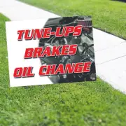 Tune-Ups Breaks Oil Changes Yard Sign Stake Outdoor Garage Auto Coroplast Sign