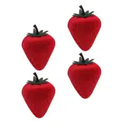 4PCS Red Ring Box Strawberry Ring Box for Proposal Engagement Wedding