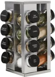 16 Jar Heritage Revolving Countertop Spice Rack Organizer with Spices Included,