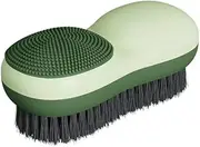 [LUTDK] Double Sided Laundry Brush Shoe Brush Multifunction Cleaning Brush Scrub Brush for Stains, Household Cleaning Clothes Shoes Scrubbing, Cleaning Brushes Bathroom Ergonomics Grip Easy Hold(Green)