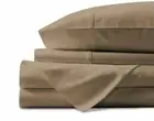 1000TC Egyptian Cotton Beige Solid 50cm DEEP WALL Sheet Set AU QUEEN KING DB SG