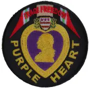 Iraqi Freedom Purple Heart Patch- 3x3 inch - P1482