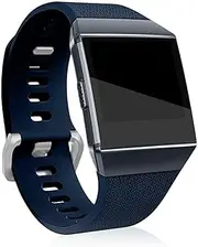 Sago Compatible with Fitbit Ionic Strap Replacement Band Classic Metal Buckle Wristband Women Men