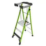 LITTLE GIANT FORTRESS 0.9m 150kg Fibreglass With Rail & Gate Platform Step Ladder 19303
