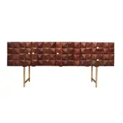 CR Kovalam Solid Timber 3 Door 2 Drawer Console Table