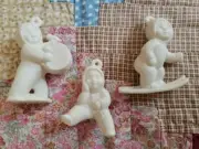 3 Snowy Babies Ceramic Bisque Ready to Paint Skiier, Drummer and Thinker! Sweet