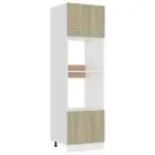 NNEVL Microwave Cabinet Sonoma Oak 60x57x207 cm Chipboard