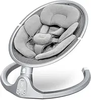 BabyBond Baby Swings for Infants, Bluetooth Infant Swing with Preset Lullabies, 5 Point Harness Belt, 5 Speeds and Remote Control - Portable Baby Swing for Indoor and Outdoor (New Version) Grey