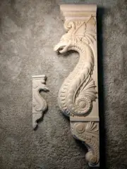 Wooden corbel Dragon shelf Carved bracket Fireplace surround Cabinet Corbel 20"