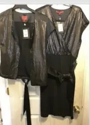 Narciso Rodriguez for Design 2-Piece Dress & Jacket Set-Size 10-Free Shipping