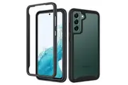 Samsung Galaxy S22 Military Grade Full Body Shockproof Clear Heavy Duty Case Bumper Drop Protection Tough Cover (Black)