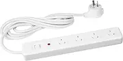 HPM 4 Outlet Surge Protected Powerboard with Master Switch
