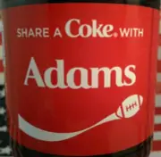 Share A Coke With Adams 2019 Personalized Coca Cola Bottle