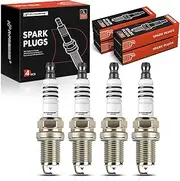 A-Premium Iridium Platinum Spark Plugs Compatible with Volkswagen Jetta, Passat, Golf, Golf R, Tiguan, Beetle, CC, Eos, GTI & Audi A4, A4 Quattro, Q5, A5, A5 Quattro, A6, A3, Q3, TT, 2.0L, Pack of 4