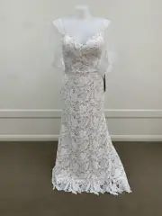 Madi Lane Carlyle Ivory Mocha Size 16 Wedding Dress