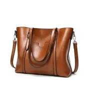 Women Bag Oil Wax Women's Leather Handbags Luxury Lady Hand Bags With Purse Pocket Women Big Tote Bag Bolsos Mujer