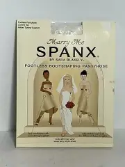 Spanx Marry Me Footless Control Top Pantyhose Size C Pearl/White