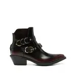 [Pinko] Pinko Buckle-strap Pointed-toe Boots 39 IT RED