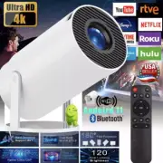 10000 Lumen LED Projector 4k 1080p Mini Home Theater WiFi Bluetooth Android HDMI