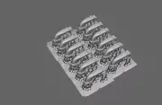 1/24 scale Airfix Bf-109E exhaust stacks STL