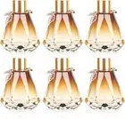 6PCS Reed Diffuser, Reed Diffuser Empty Bottles with 6PCS Delicate Gold Leaf Dec
