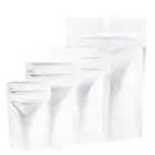 Gusseted White Gripseal Bags Stand-Up Zipper Lock Pouch Strong Bag BPA Free