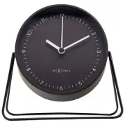 NEW NeXtime Berlin Modern Minimal Night Light Alarm Clock, Black, 14cm