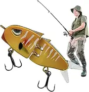 Glide Baits for Bass Fishing - Glide Baits for Bass - Realistic Lifelike Multi Segment Jointed Slow Sinking Lures for Trout Walleye Pike Freshwater and Saltwater
