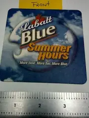 LABATT BREWING CO of ONTARIO CANADA, BLUE - SUMMER HOURS" BEER COASTER.