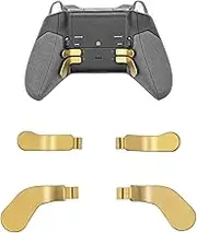 Mcbazel Metal Stainless Steel Paddles Trigger for Xbox Elite/Xbox Elite 2, Replacement Parts Accessories Kits Metal Paddles Compatible with Xbox Elite/Xbox Elite 2 Controller (Gold)