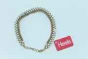 Kundan Mirror Stone Beads Anklet Foot Bracelet Pazaib Payal Pakistani Indian 1PC