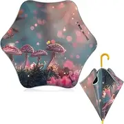 [ODAWA] Children Umbrellas Mushrooms Flowers J Handle Golf Stick Umbrella,
