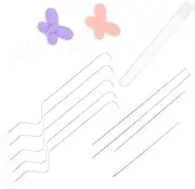 KALLORY Jewelry Making Tools Set 11pc Beading Needles Threader Spinner Curved Needles for DIY Bracelets Anklets Necklaces Random Color