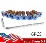 6x Burnt Titanium Car Steering Wheel Bolts Screw Metal With Allen Key Universal (for: Toyota)