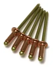 Copper Blind POP Rivet - 4-4 #44, Brass Mandrel 1/8" (0.188 - 0.250) - QTY 250