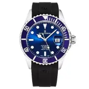 Revue Thommen's Men's Diver Blue Dial Rubber Strap Automatic Watch 17571.2828