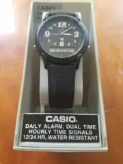 Casio Rare Vintage AQ-29-1B Analog-Digital Unisex Black Watch