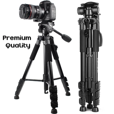 58'' Heavy Duty Aluminum Portable Tripod for DSLR Camera Stand Holder Mount