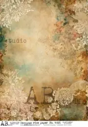 Vintage Lace Texture A3 11.69" x 16.54" Rice AB Studios