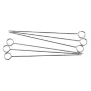 6pc Appetito Chrome Skewers 10"/25cm Barbecue Home Kitchen Grill Cooking