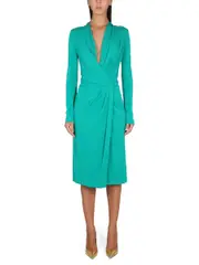 [Alberta Ferretti] Alberta Ferretti-V-Neck Dress-Donna 42