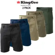 KingGee 2 Pack Workcool 2 Shorts Modern Contoured Fit WorkTough Comfy K17820